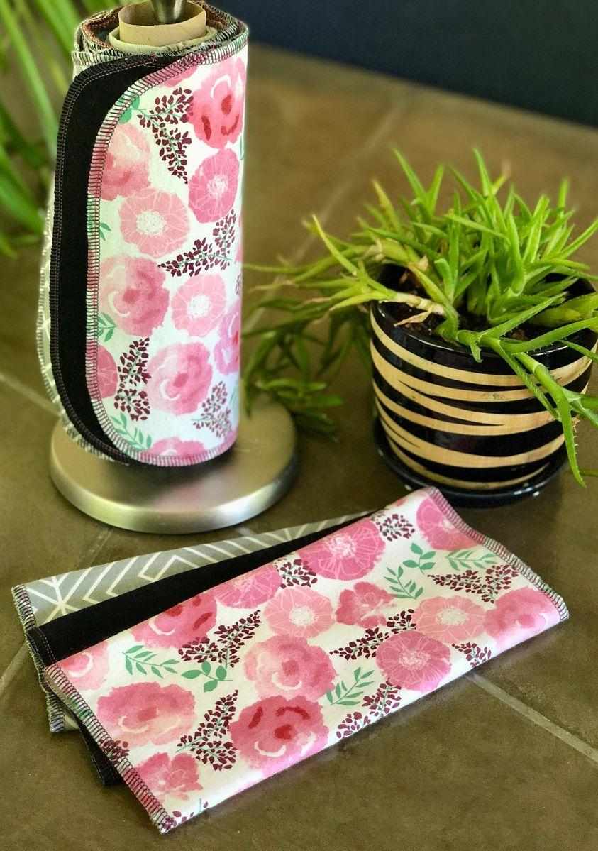 Rose Watercolor washable Papertowel 12 pack