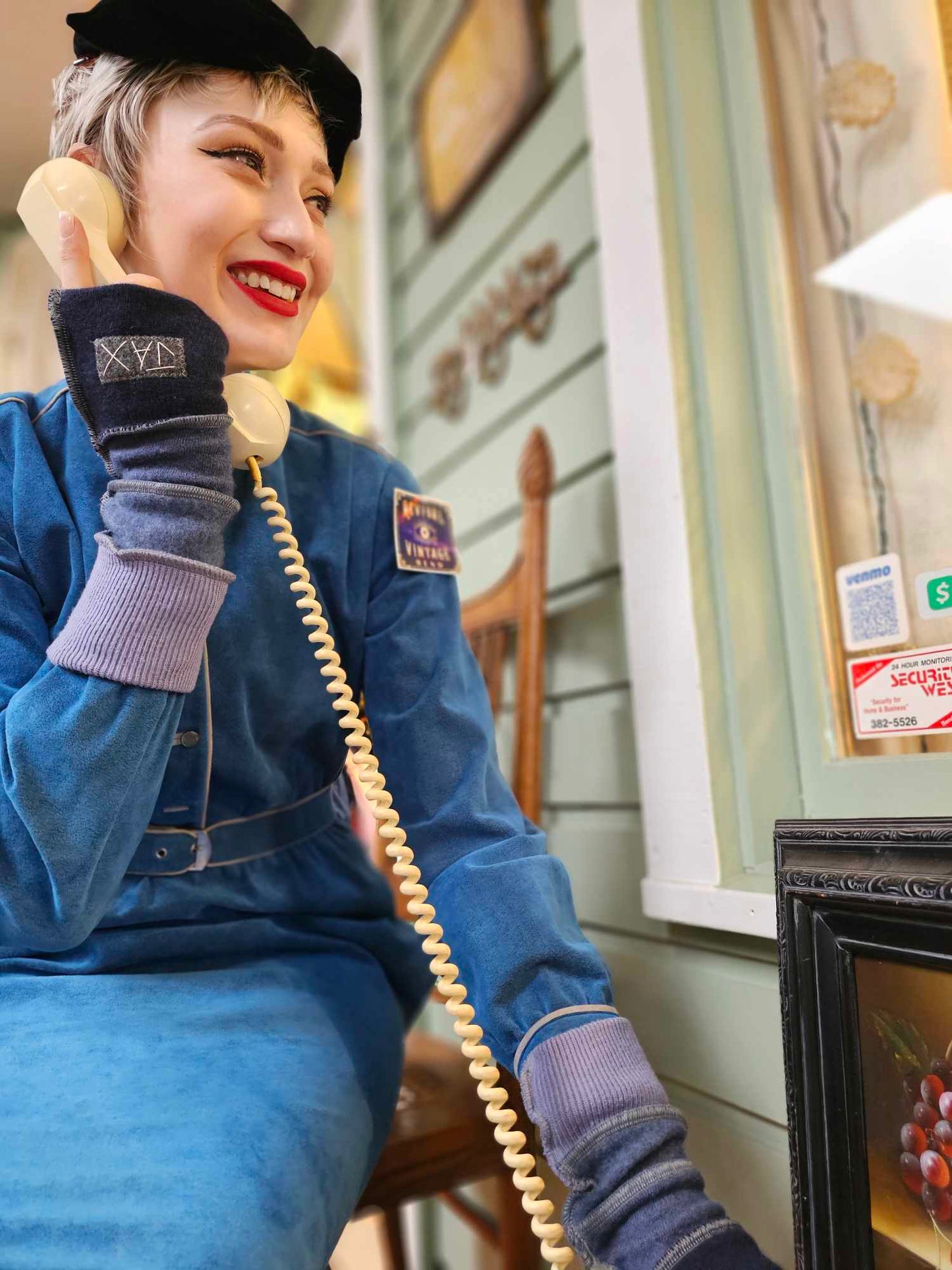 Soft Cashmere Blue mix Jax fingerless gloves