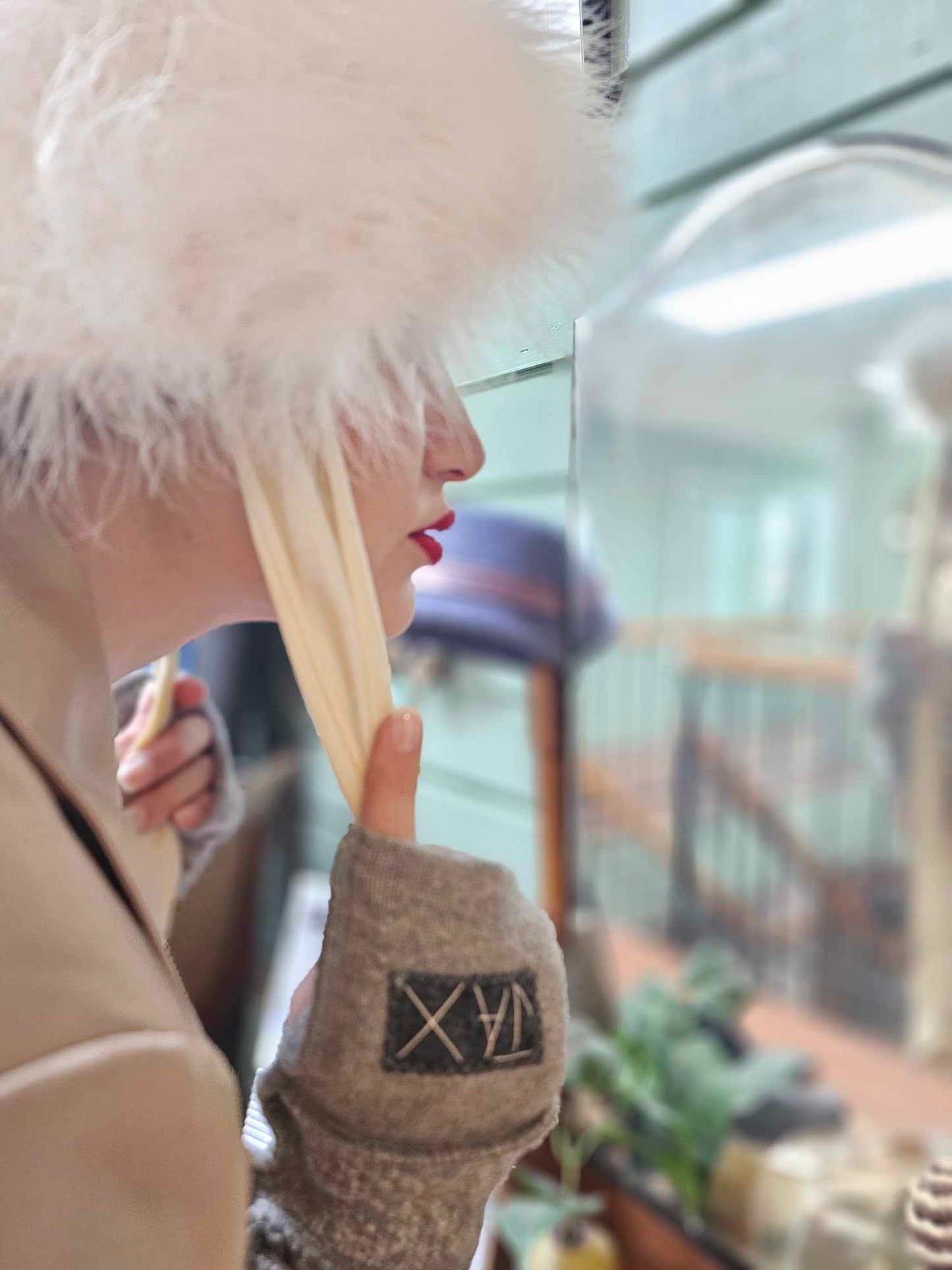 Soft Cashmere Grey Jax fingerless gloves