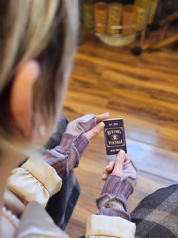 Soft Cash-mere Purple mix Jax fingerless gloves