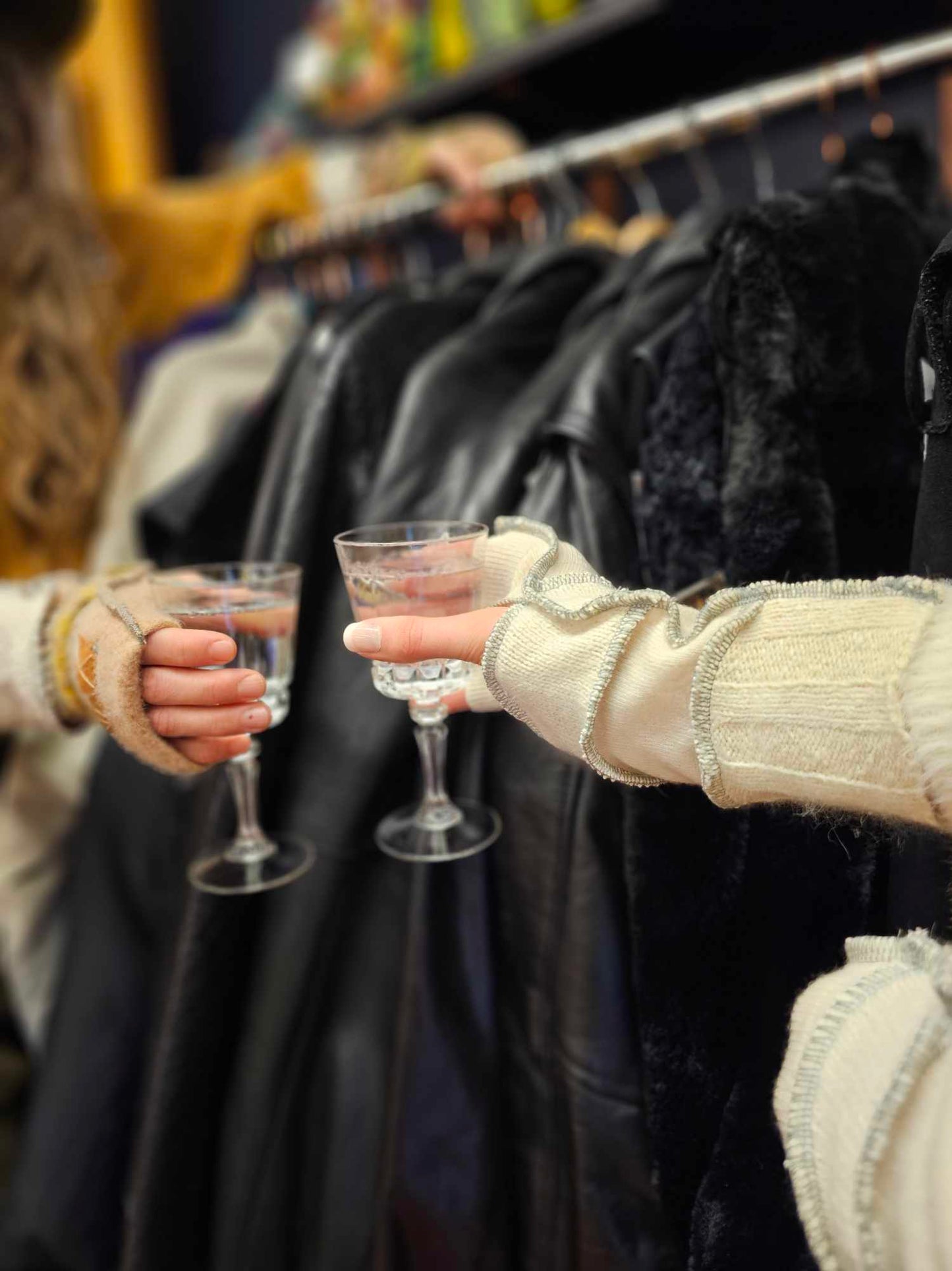 Soft Cashmere Creamy mix Jax fingerless gloves