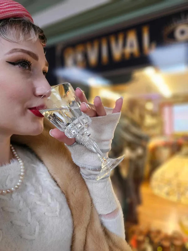 Soft Cash-mere Creamy mix Jax fingerless gloves