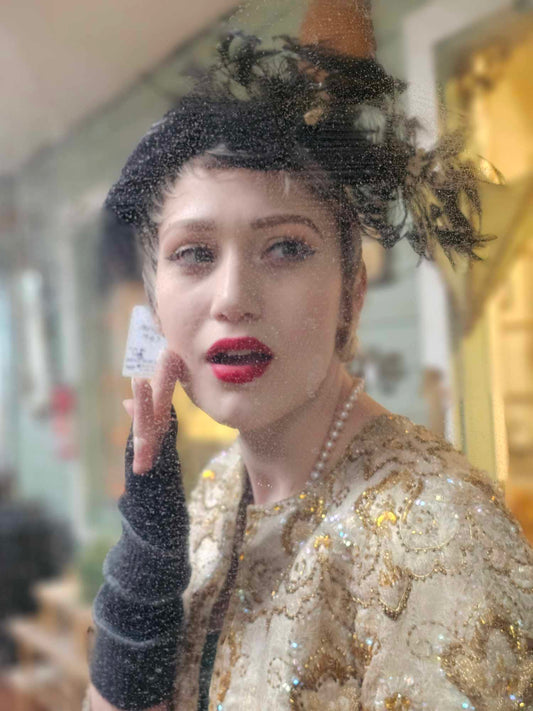 Upcycled Cashmere fingerless gloves. Rescued and recycled cashmere born again.