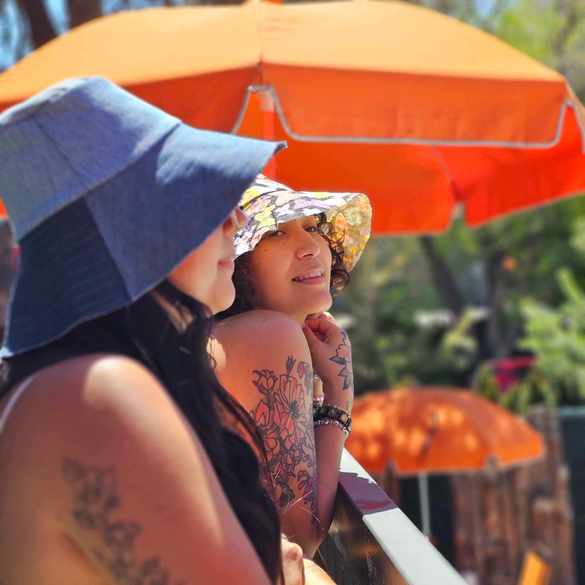 Upcycled Sun hat made with recycled denim jeans. Made in Bend Oregon by Jax Upcycled. jaxhats