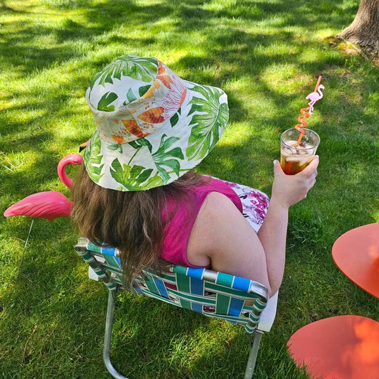 Upcycled print Canvas Sunny leaf JAX Sun hat