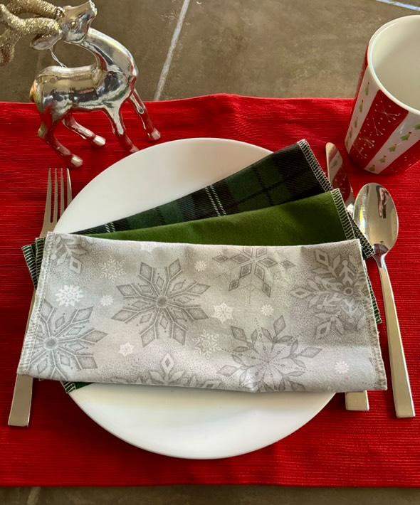 Snowflake Christmas Washable papertowels 12pk
