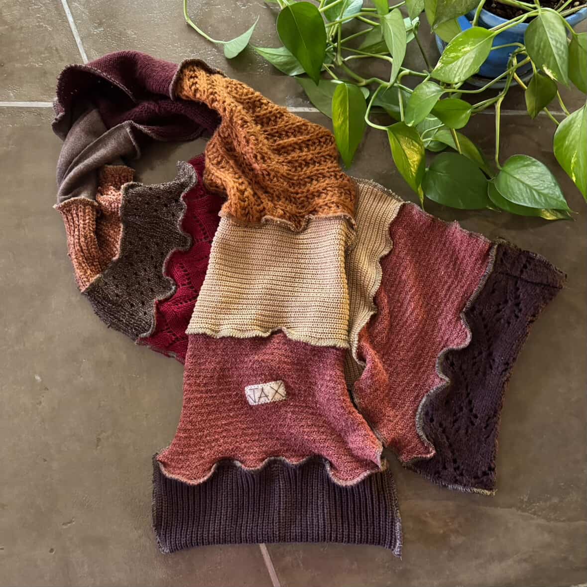 Choose your Upcycled Sweater Open long Scarf