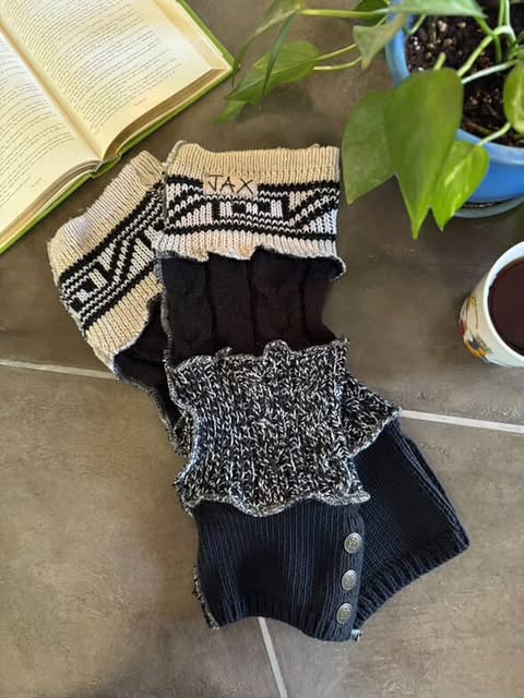 Choose your color Upcycled sweater Legwarmers