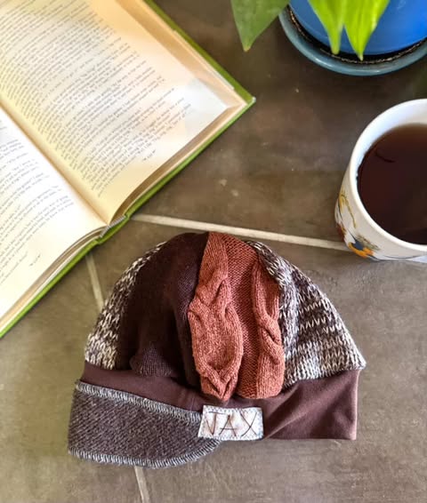 Upcycled Choose your base color sweaters made into a Newsboy cap onesize