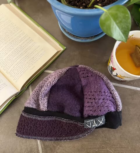 Upcycled Choose your base color sweaters made into a Newsboy cap onesize