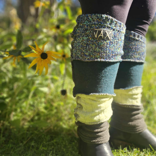 Choose your Base color Upcycled sweater Legwarmers