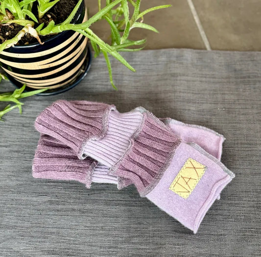 Soft Cash-mere Purple mix Jax fingerless gloves