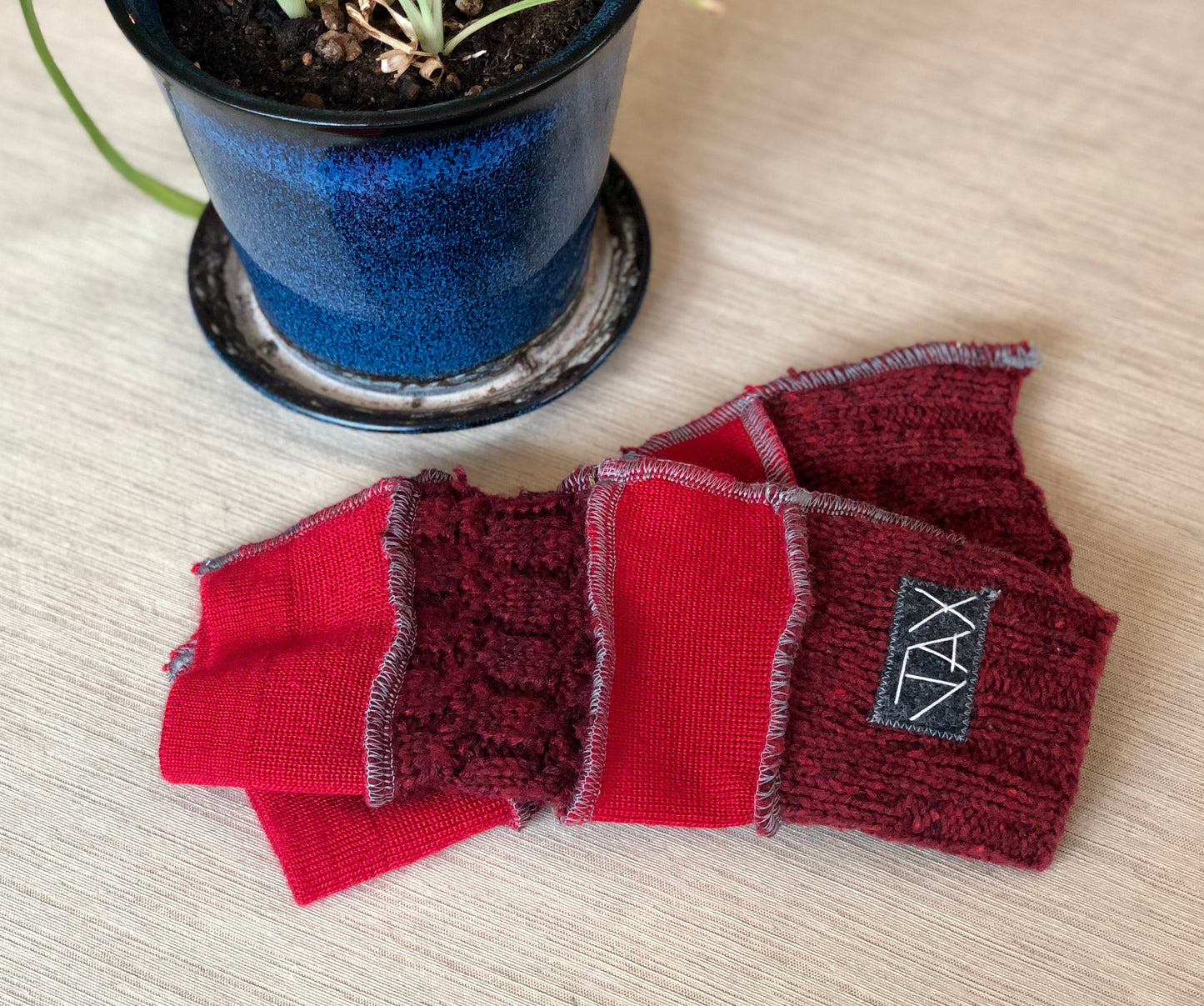 Upcycled Choose the Color sweaters Fingerless texting gloves