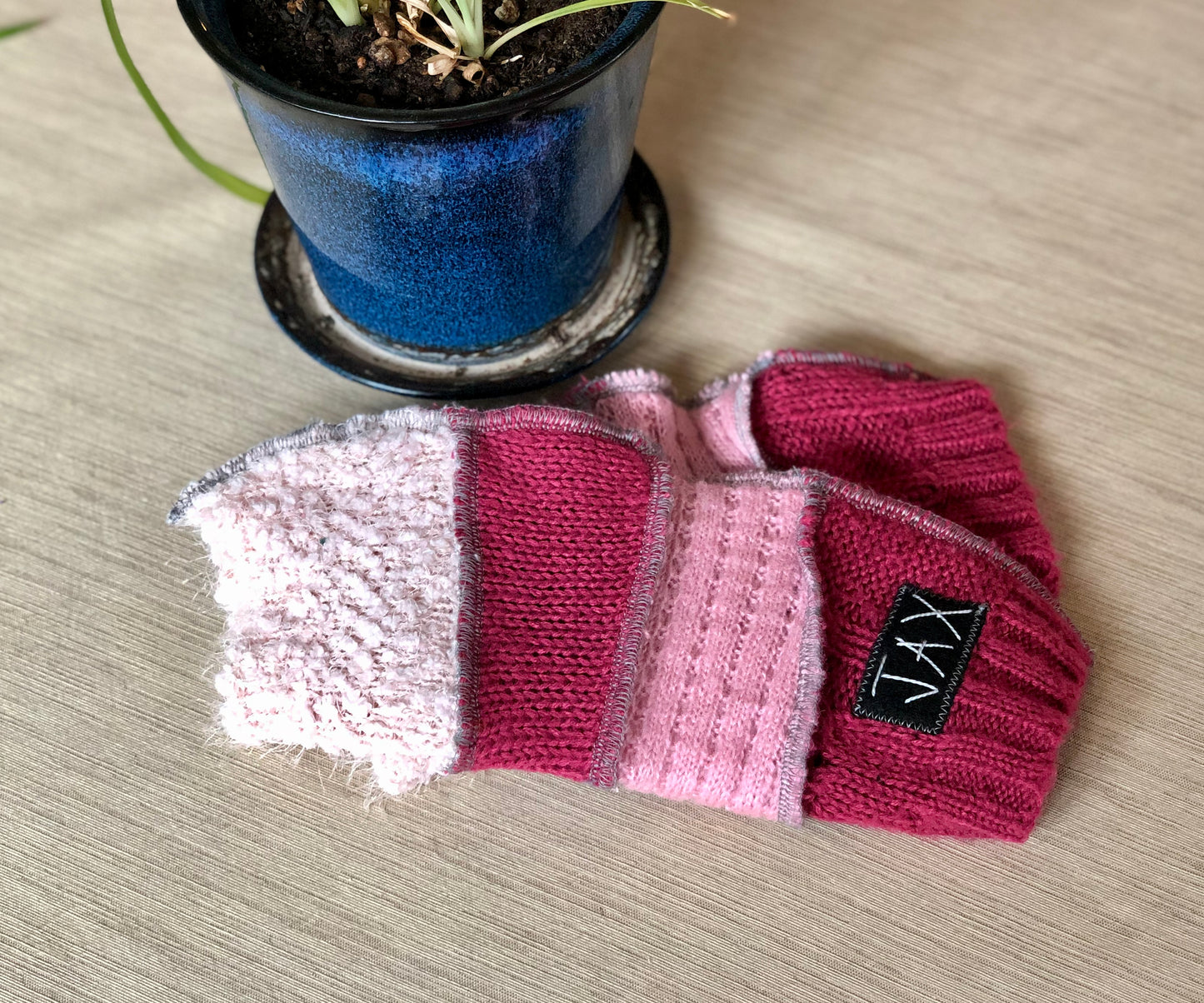Upcycled Choose the Color sweaters Fingerless texting gloves