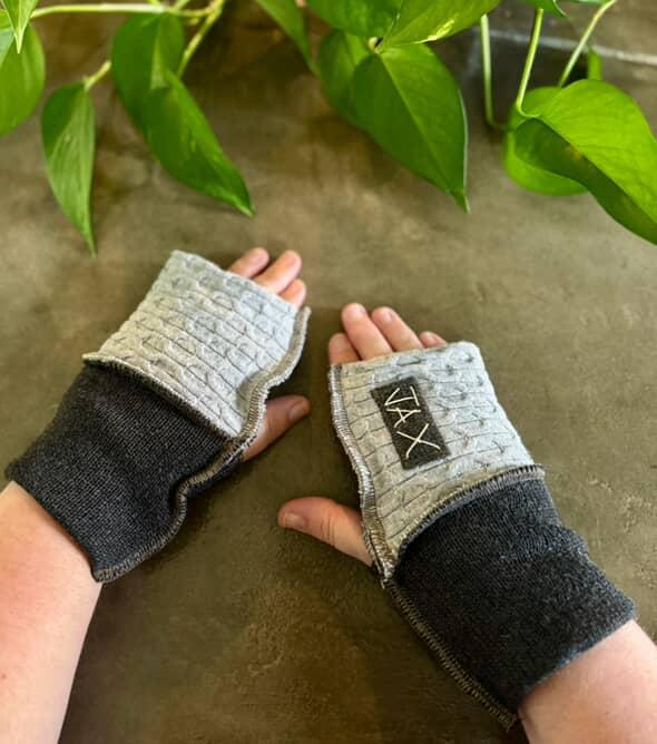 Upcycled Choose the Color sweaters Fingerless texting gloves