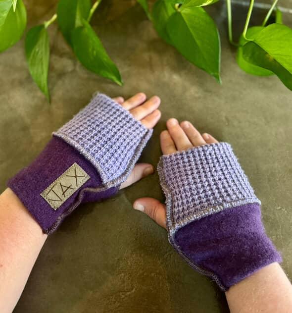 Upcycled Choose the Color sweaters Fingerless texting gloves