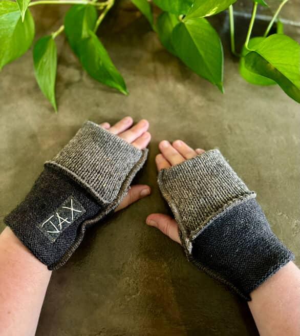 Upcycled Choose the Color sweaters Fingerless texting gloves
