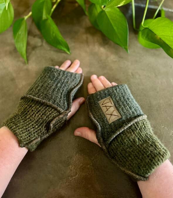 Upcycled Choose the Color sweaters Fingerless texting gloves