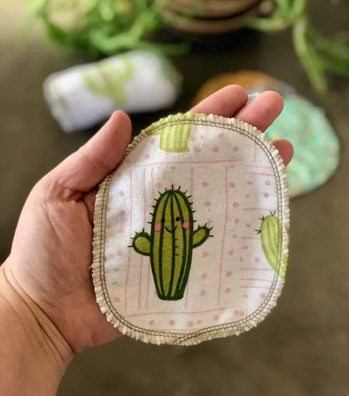 Lovable Cacti Washable facial wipes 20 pack