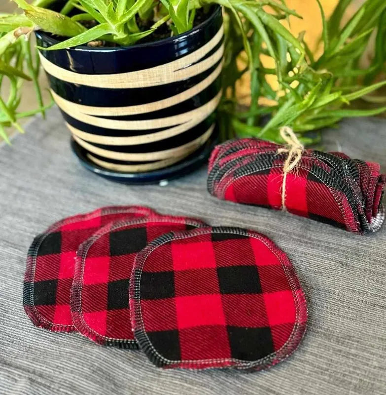 Buffalo Check Washable facial wipes 20 pack