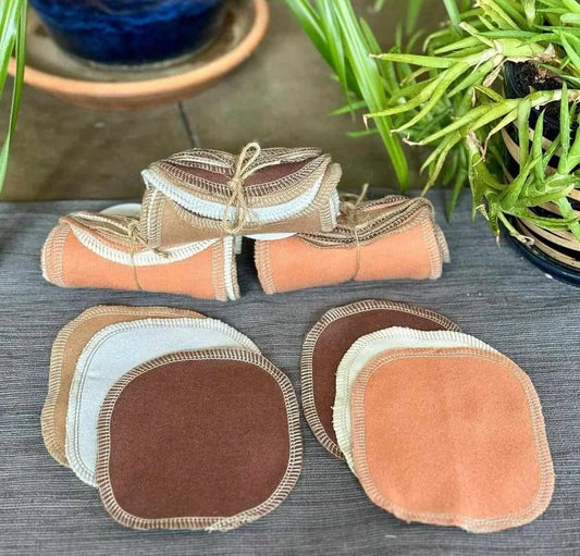 Clay colors Washable facial wipes 20 pack