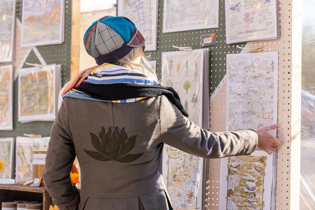 Upcycled Mix Fall wool flannel midweight Newsboy cap