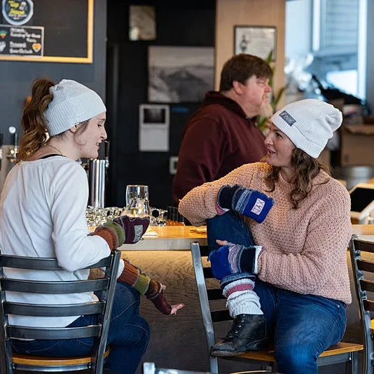 The White JAX Slouchie Beanie