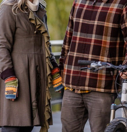 Upcycled Fall mix Blue, Orange, Green sweaters Fingerless texting glov