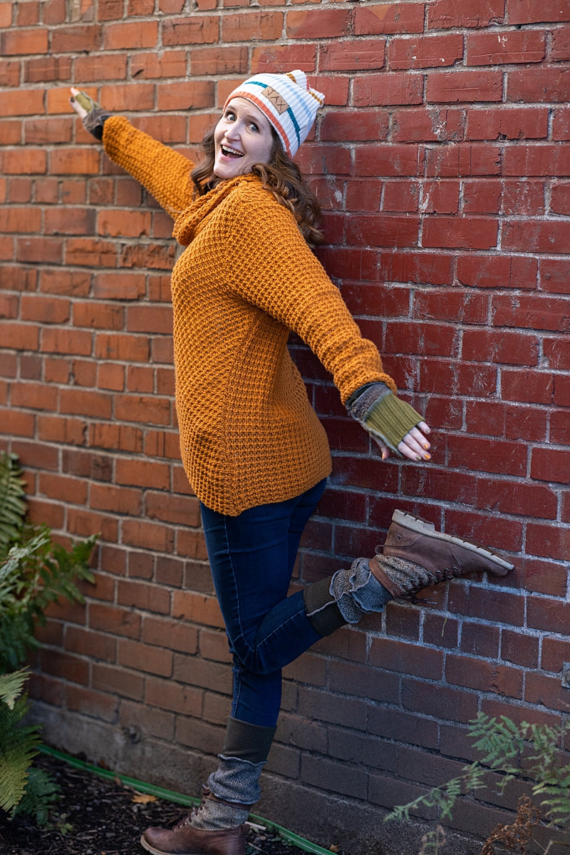 Grey and Green JAX Legwarmer