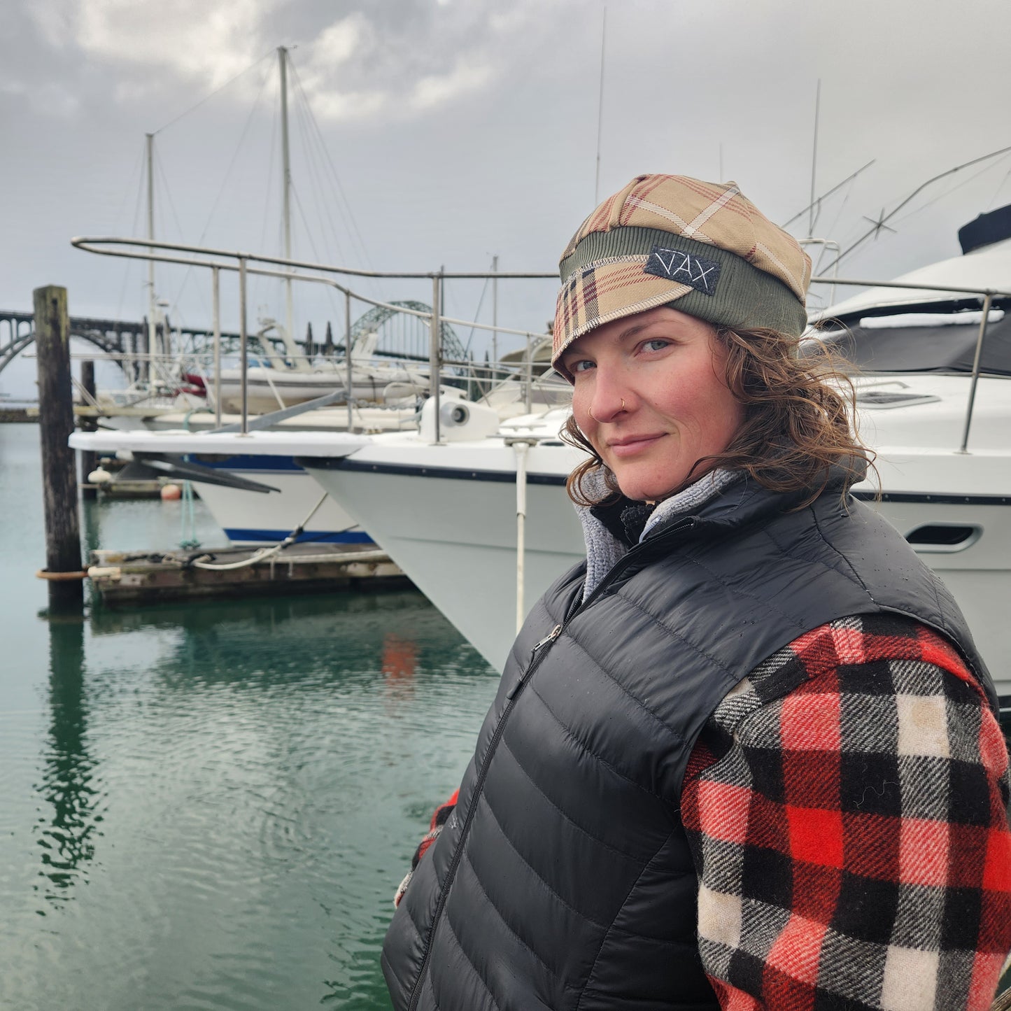 Upcycled suit plaid life flapper onesize