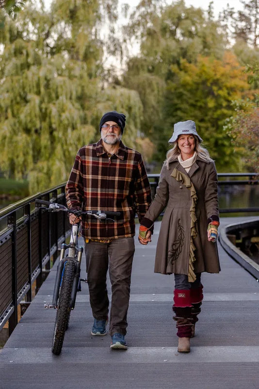 Upcycled Fall mix Blue, Orange, Green sweaters Fingerless texting glov