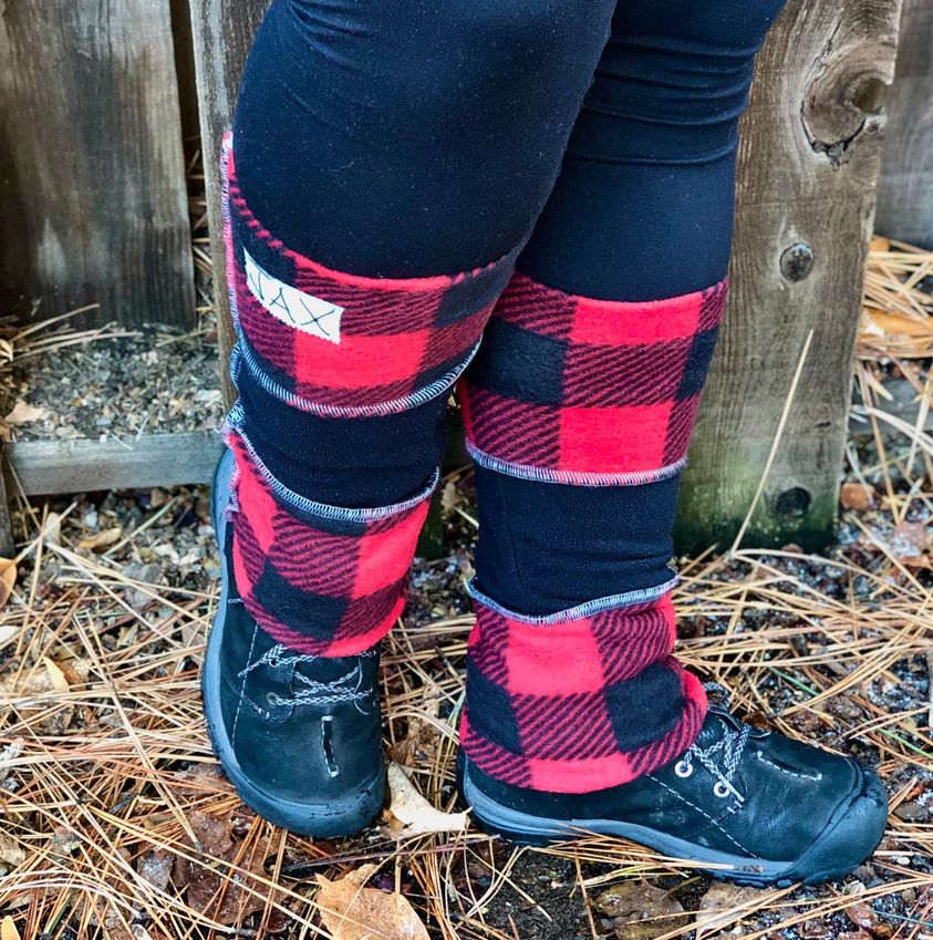 Fleece Buffalo Plaid JAX Legwarmer
