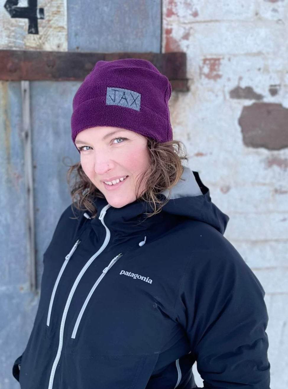 Fleece Purple JAX Slouchie Beanie