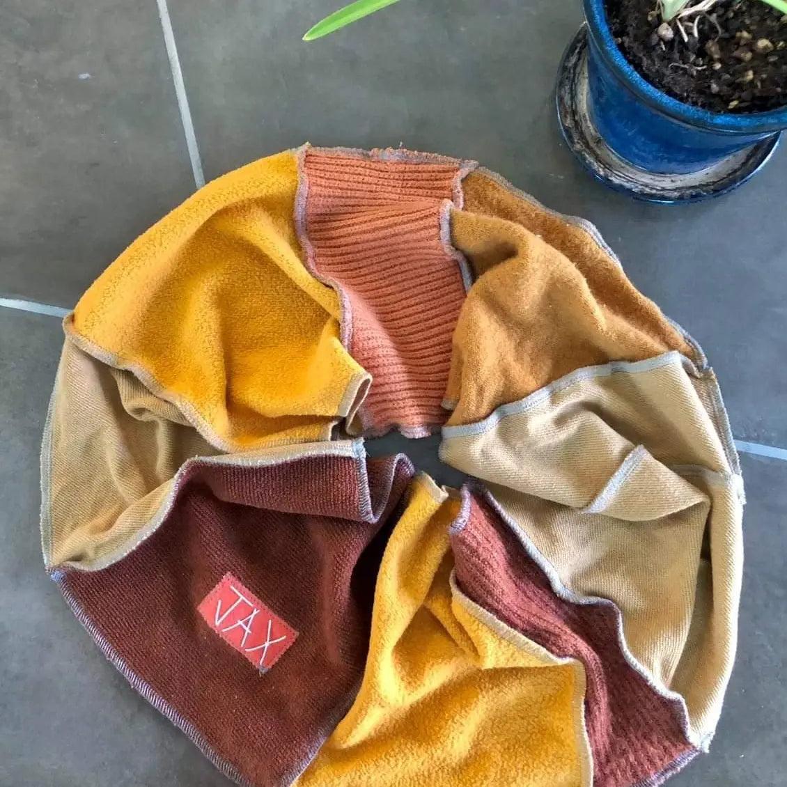 Jax upcycled Caramel seed infinity scarf