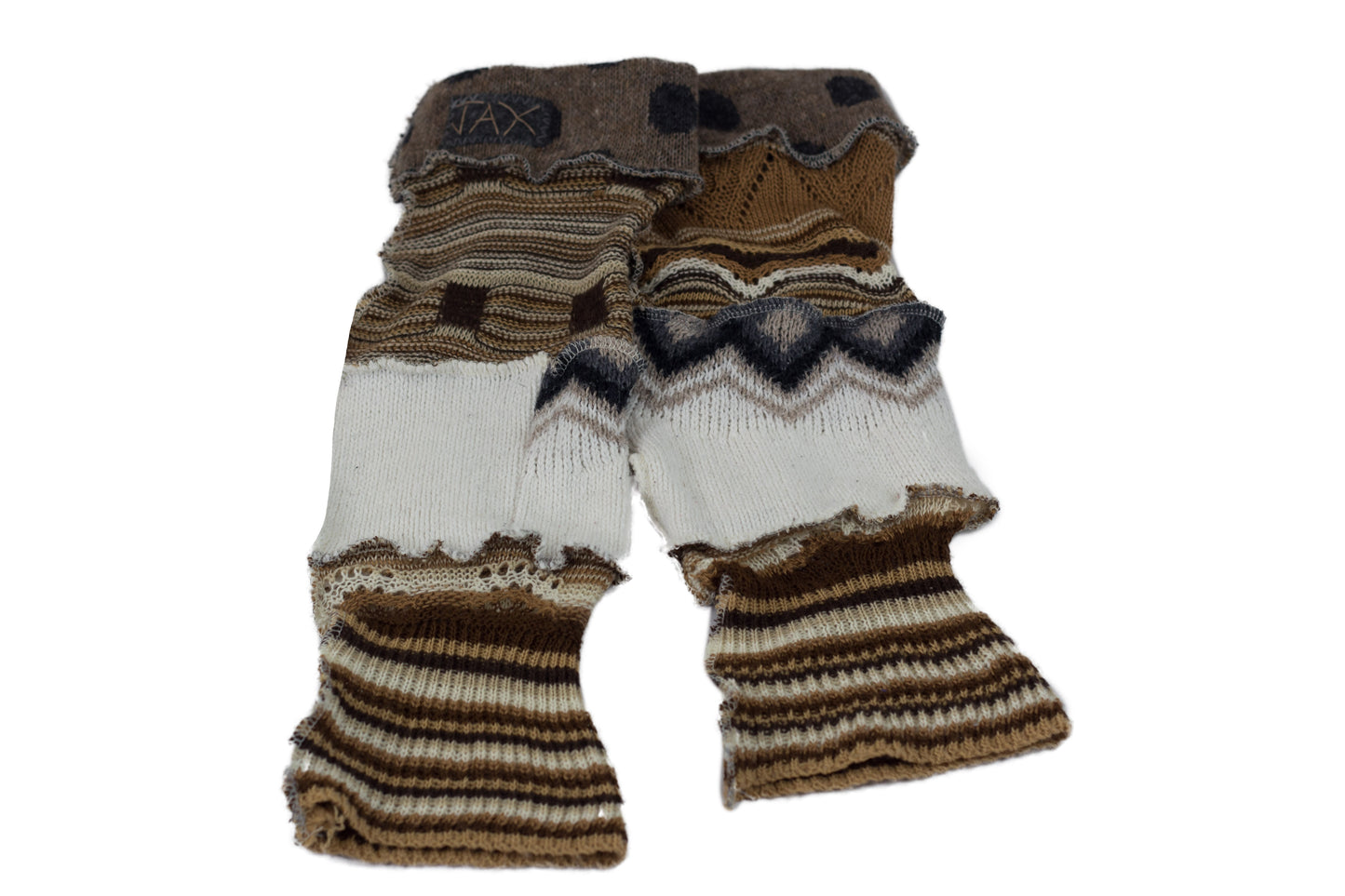 Brown and Cream polka dot fun JAX Legwarmer