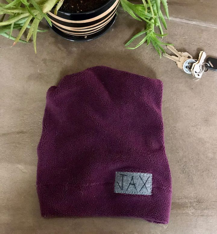 Fleece Purple JAX Slouchie Beanie