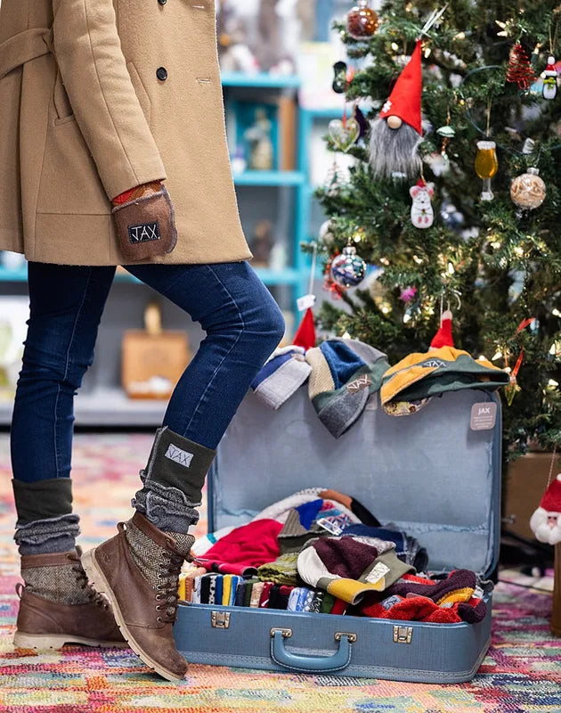 Grey and Green JAX Legwarmer