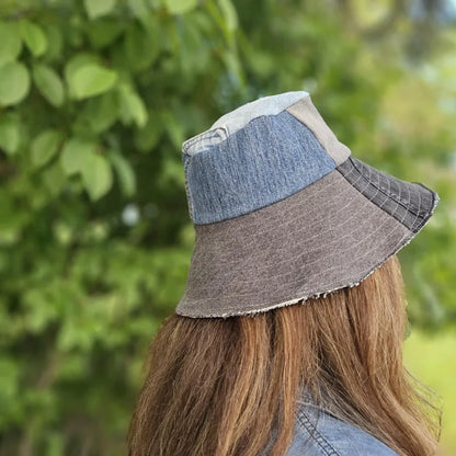 Upcycled mix Denim Sun Hat (6 different options)