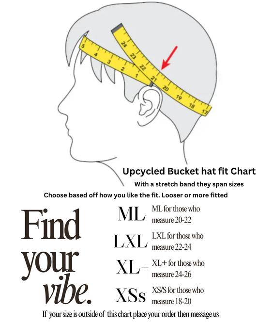 Upcycled Black mix denim JAX Sun hat