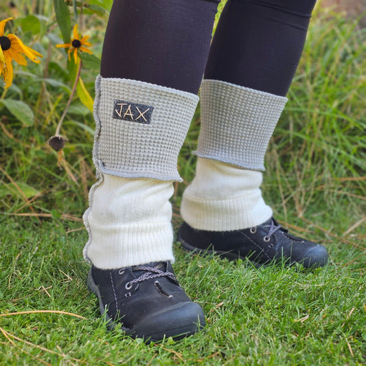 Grey and Cream Fall JAX Legwarmer