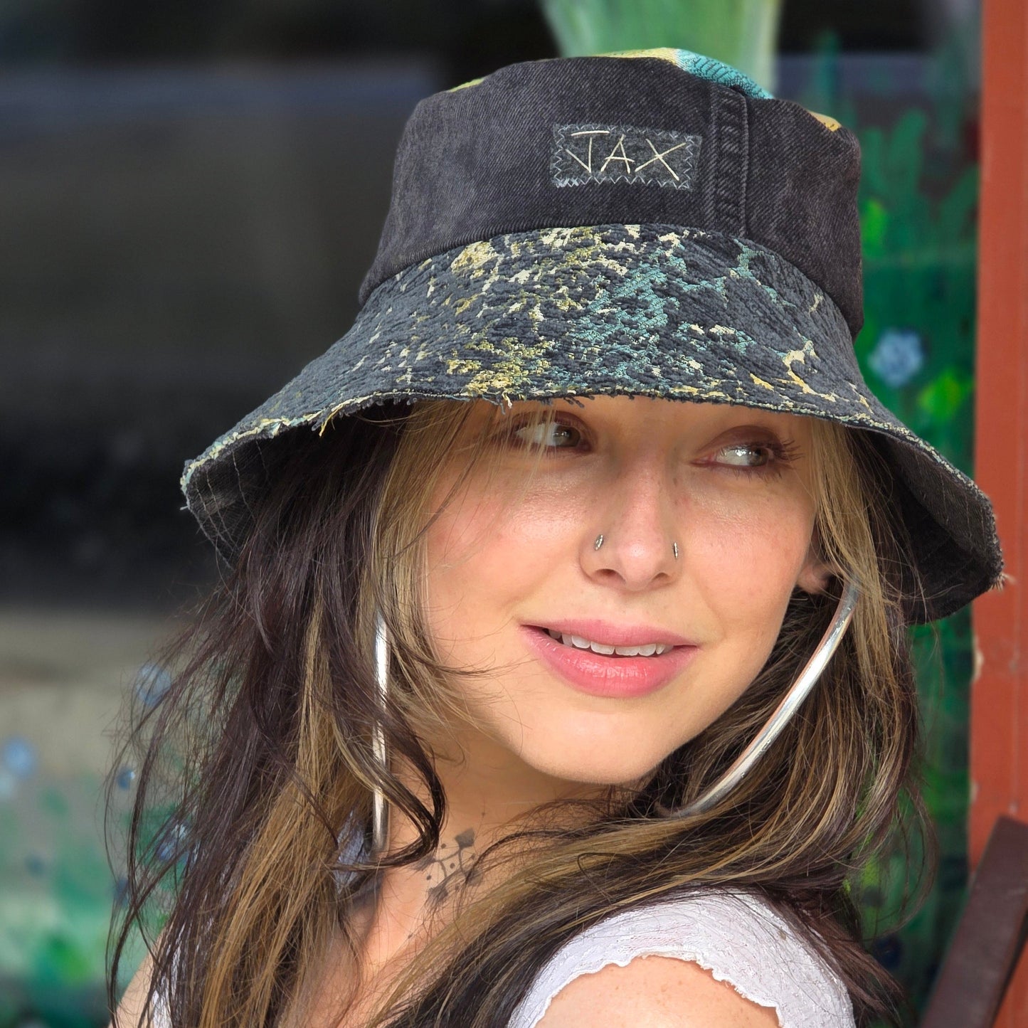 Upcycled Summer Dark Cheetah Sun Hat