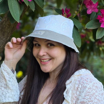 Khaki with Lace Reversible Bucket