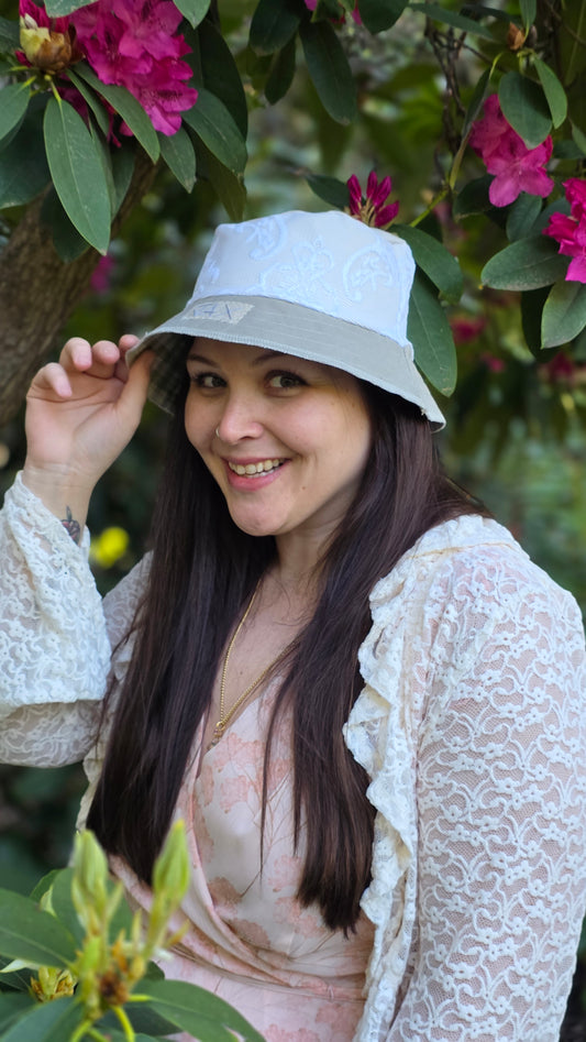 Khaki with Lace Reversible Bucket