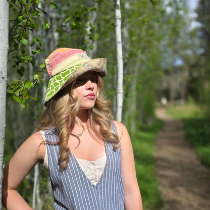 Upcycled Summer Watermelon Sun Hat