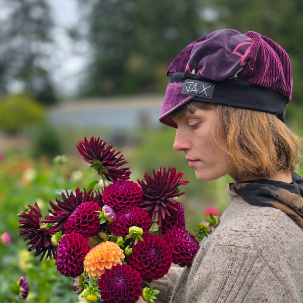 Juicy Purple Velvet Fall Newsboy