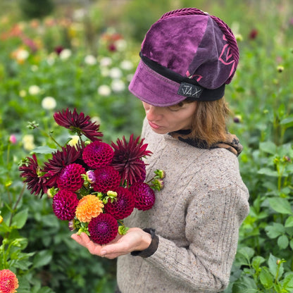 Juicy Purple Velvet Fall Newsboy