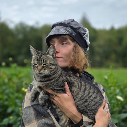 Stormy Grey Tweed Fall Newsboy