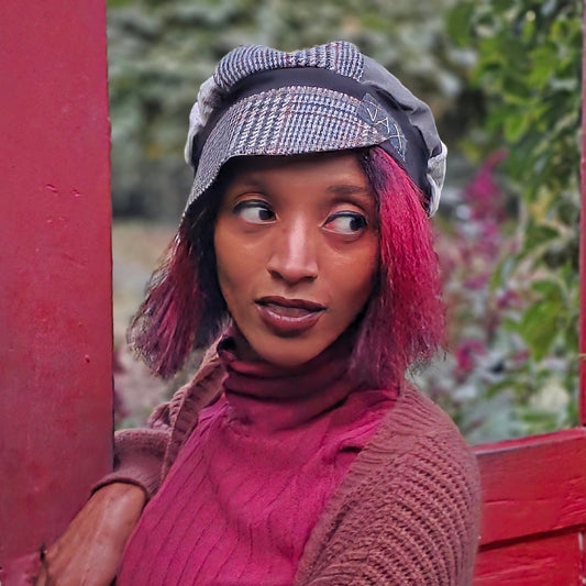 Stormy Grey Tweed Fall Newsboy