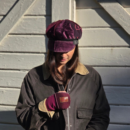 Juicy Purple Velvet Fall Newsboy
