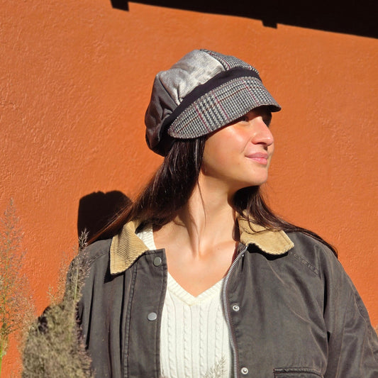 Stormy Grey Tweed Fall Newsboy